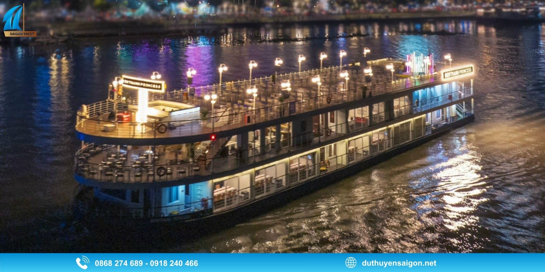 Bến Thành Princess - Góc nhìn 360 độ ngắm pháo hoa