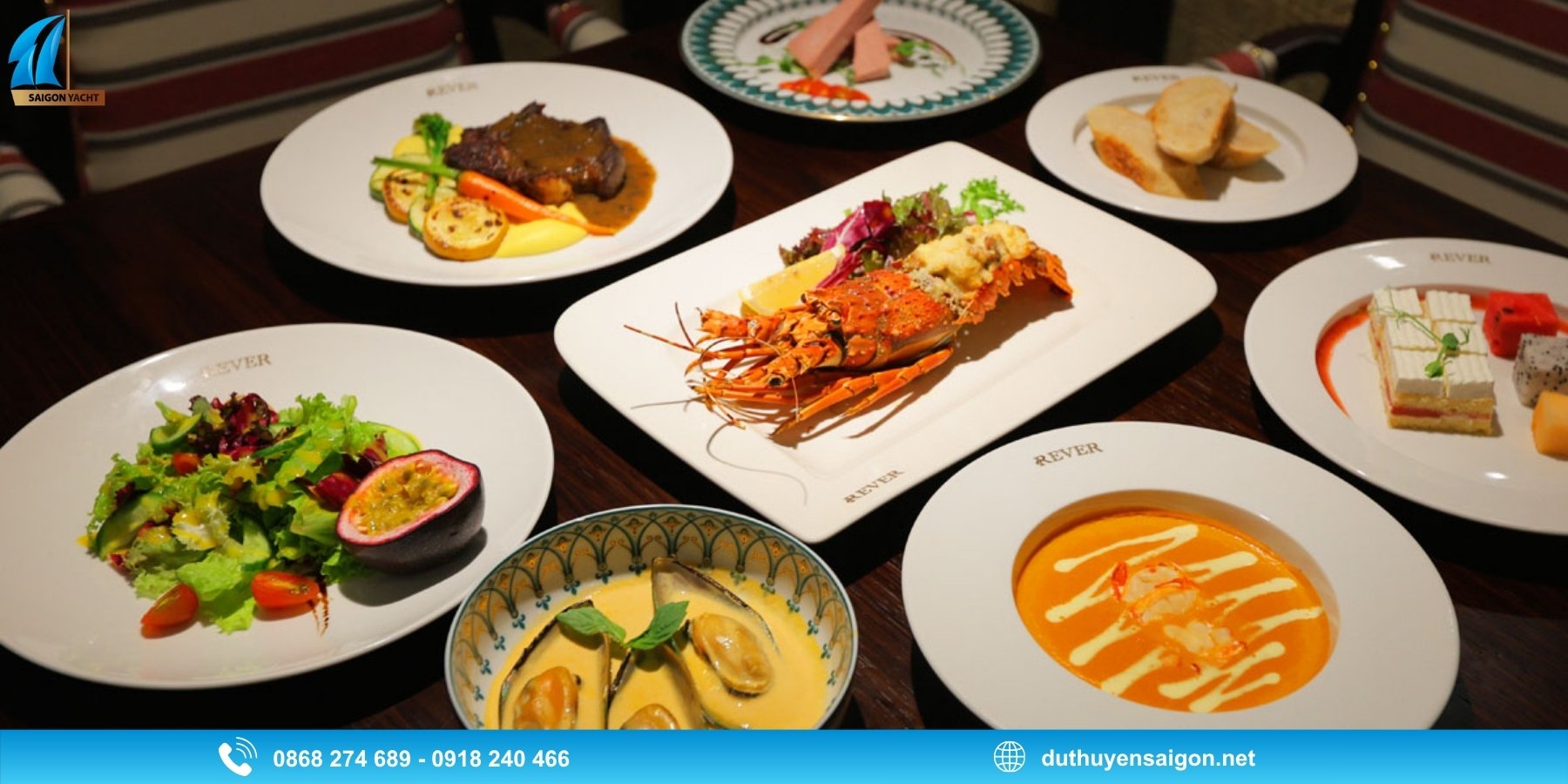 Các set menu nổi bật tại Du Thuyền REVER 5 Sao