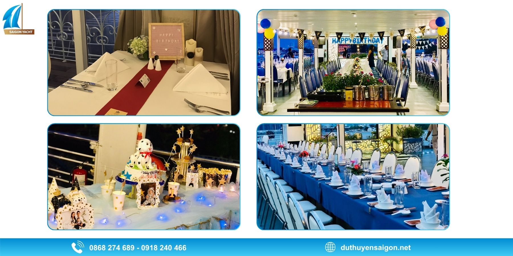 Đặt bàn tại nhà hàng du thuyền