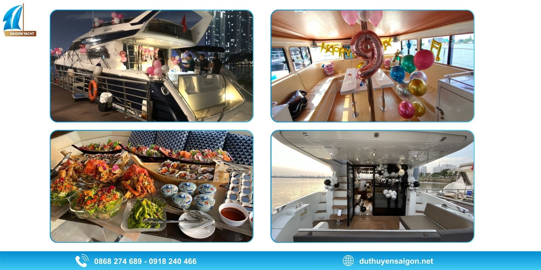 Đặt thuê du thuyền riêng tổ chức tiệc sinh nhật