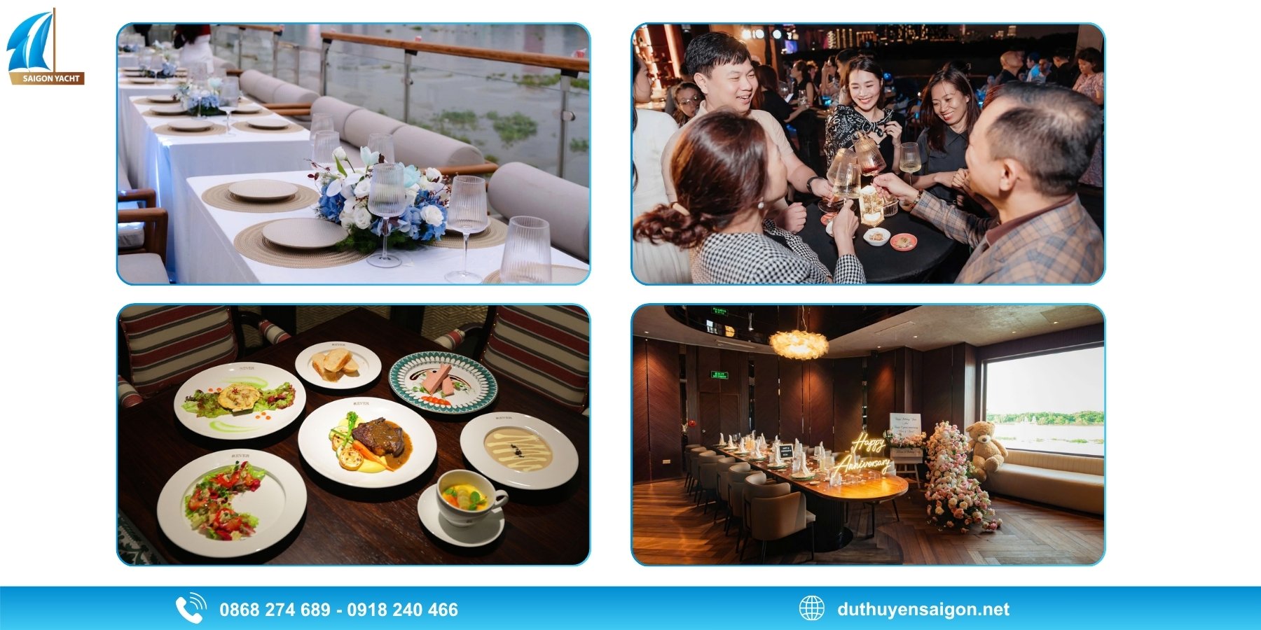 Đặt tiệc sinh nhật tại các nhà hàng trên du thuyền
