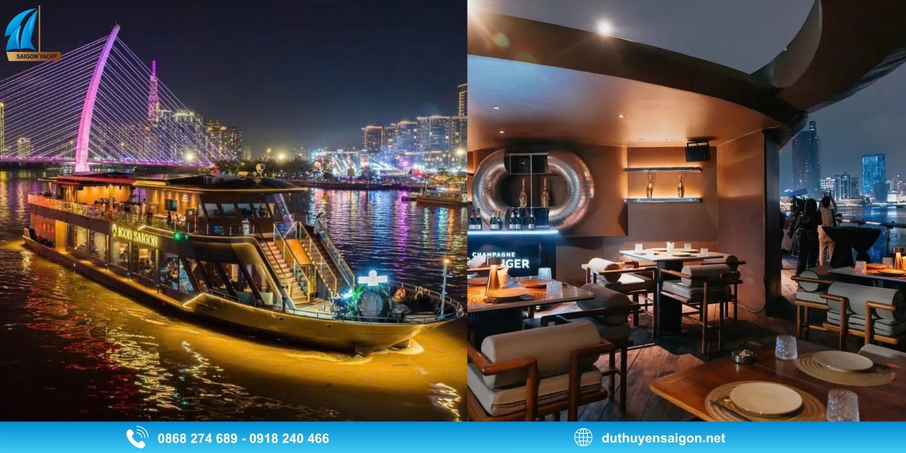 Du thuyền Icon Sài Gòn - Thưởng thức ẩm thực kết hợp giải trí