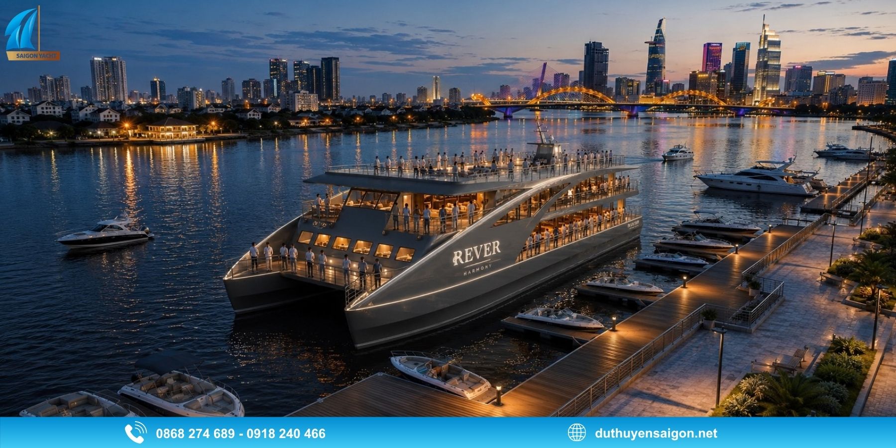 Du Thuyền Rever Harmony - Không gian tiệc và trải nghiệm giữa lòng Sài Gòn