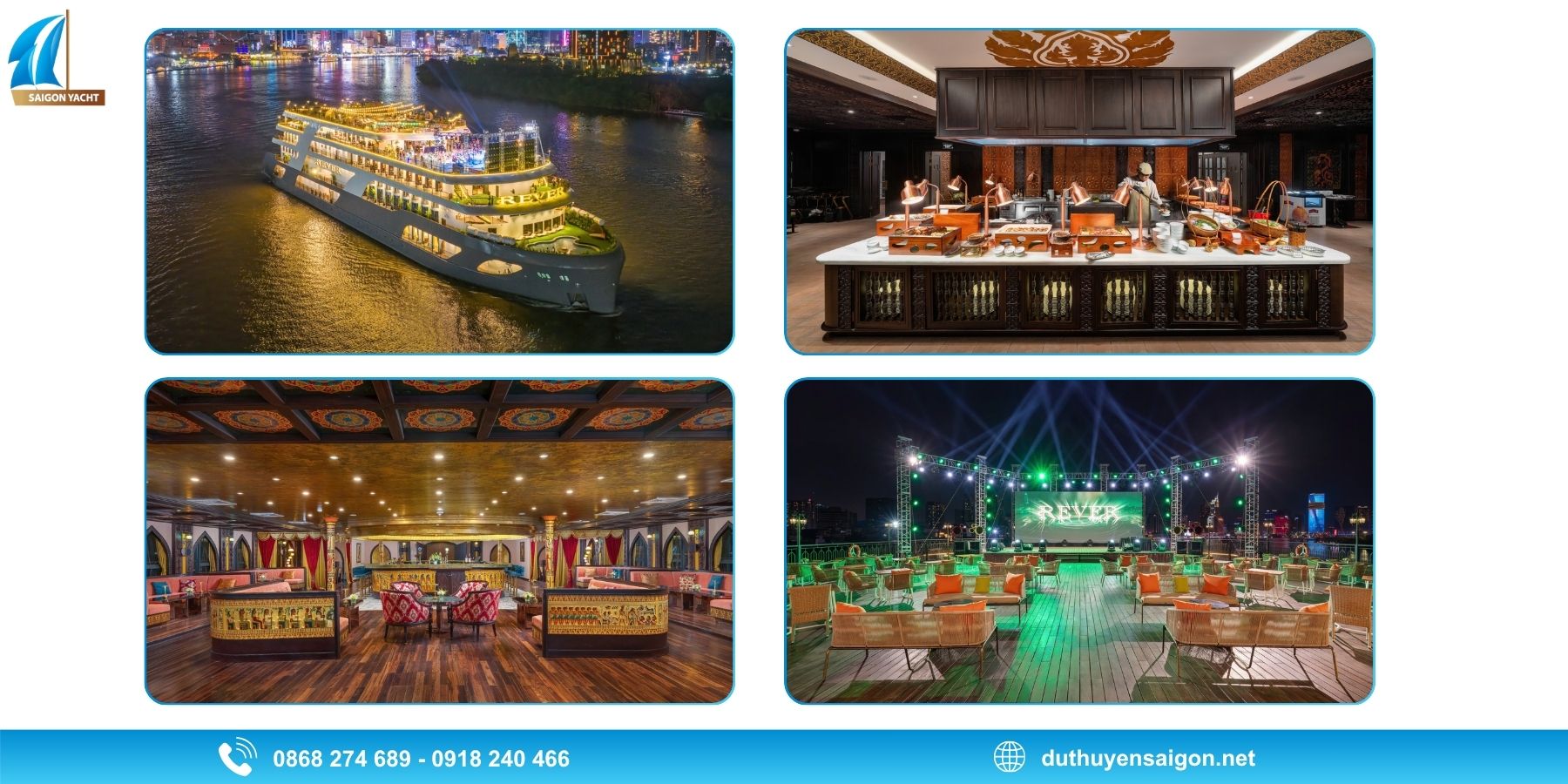 Du Thuyền Rever - Không gian du thuyền 5 sao quy mô lớn
