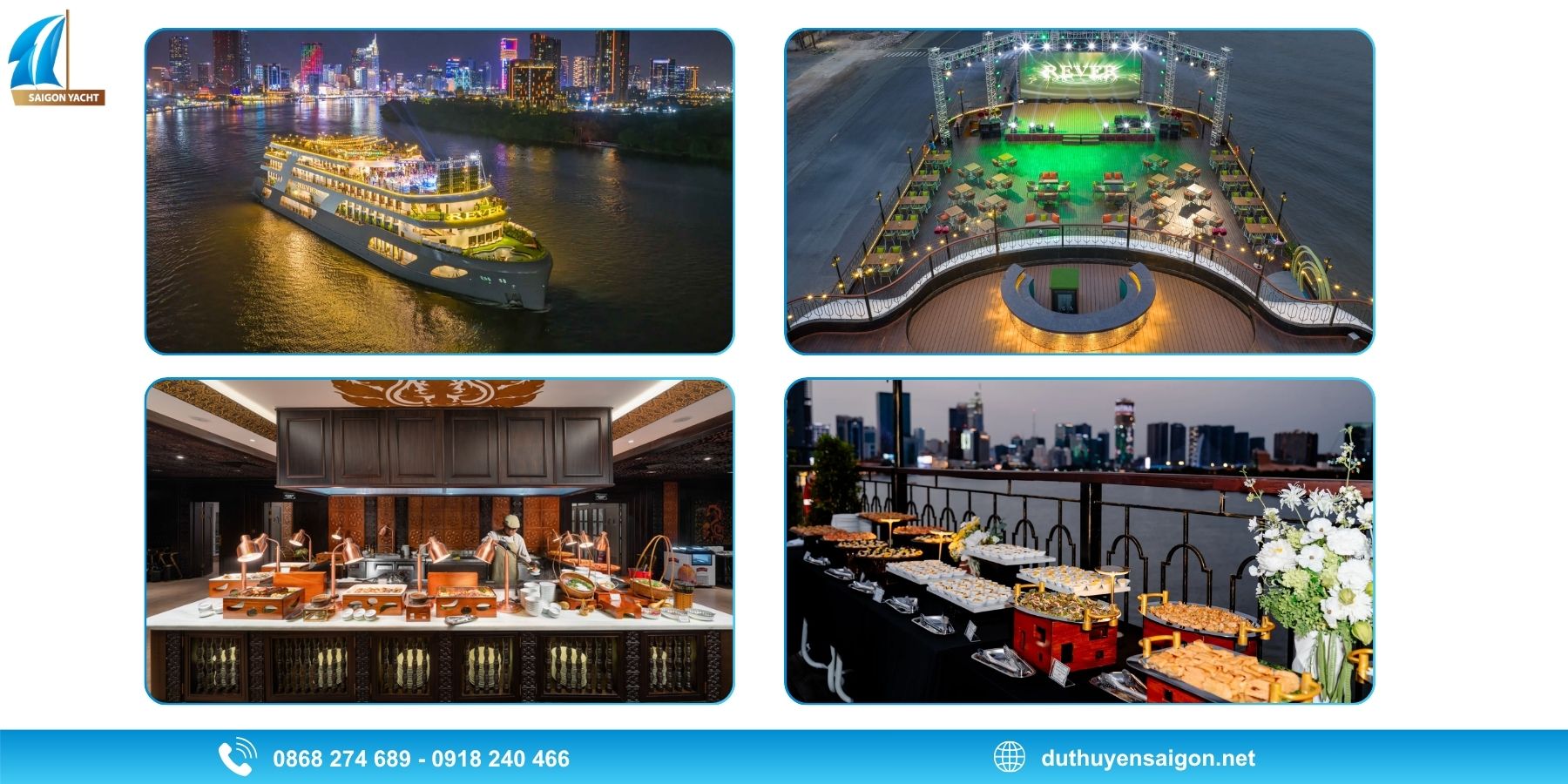 Du thuyền Rever - Không gian hiện đại với quy mô lớn