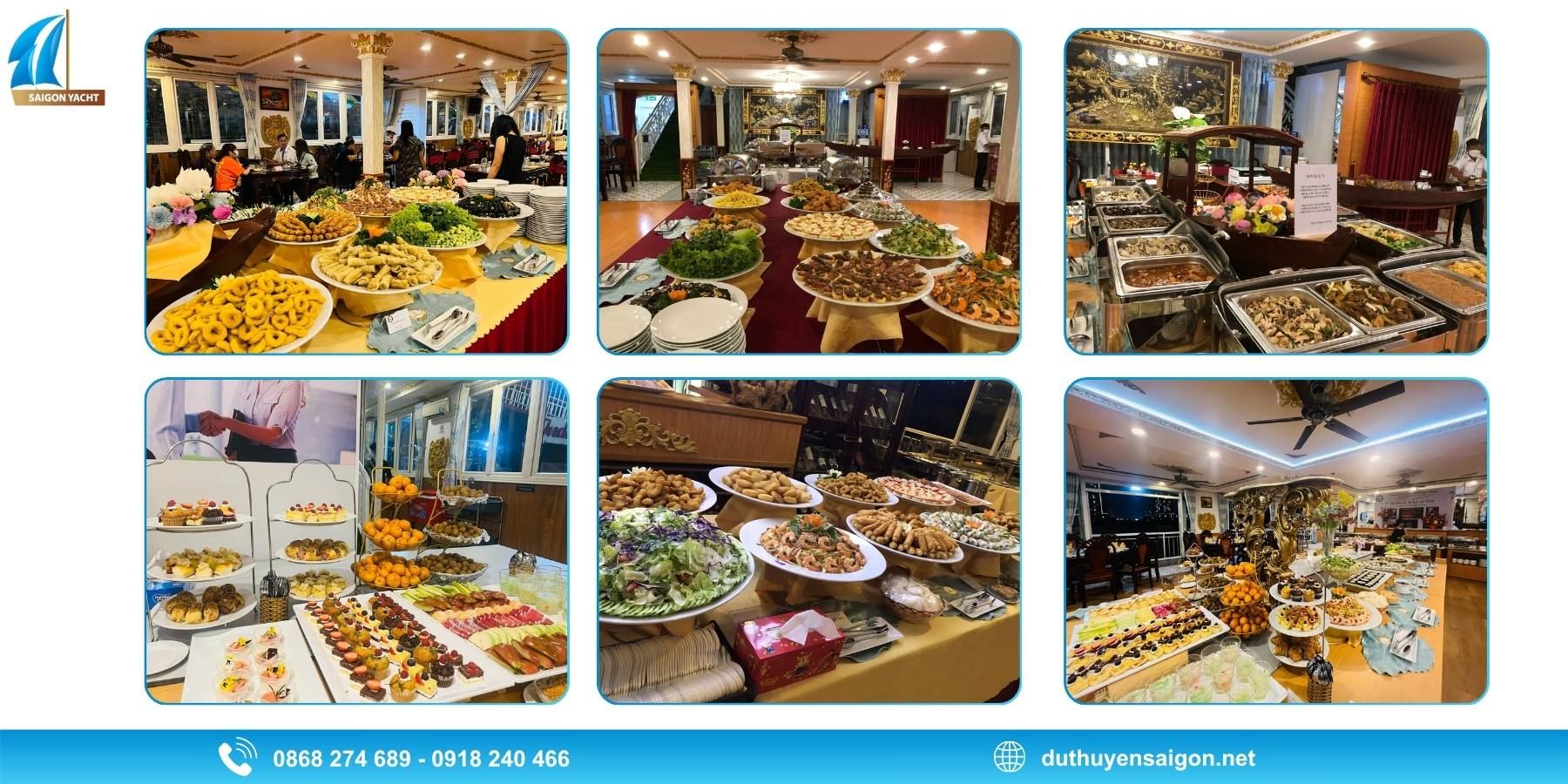 Giá vé Indochina Queen 2026 và menu buffet trên du thuyền