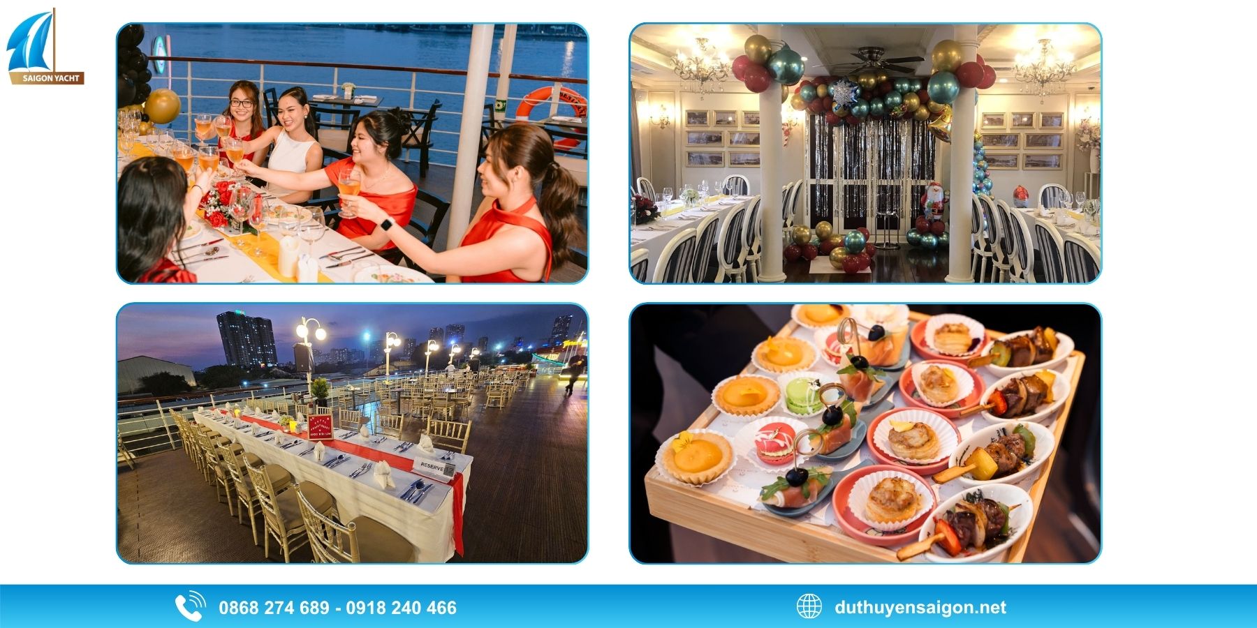 Đặt tiệc tại nhà hàng trên thuyền