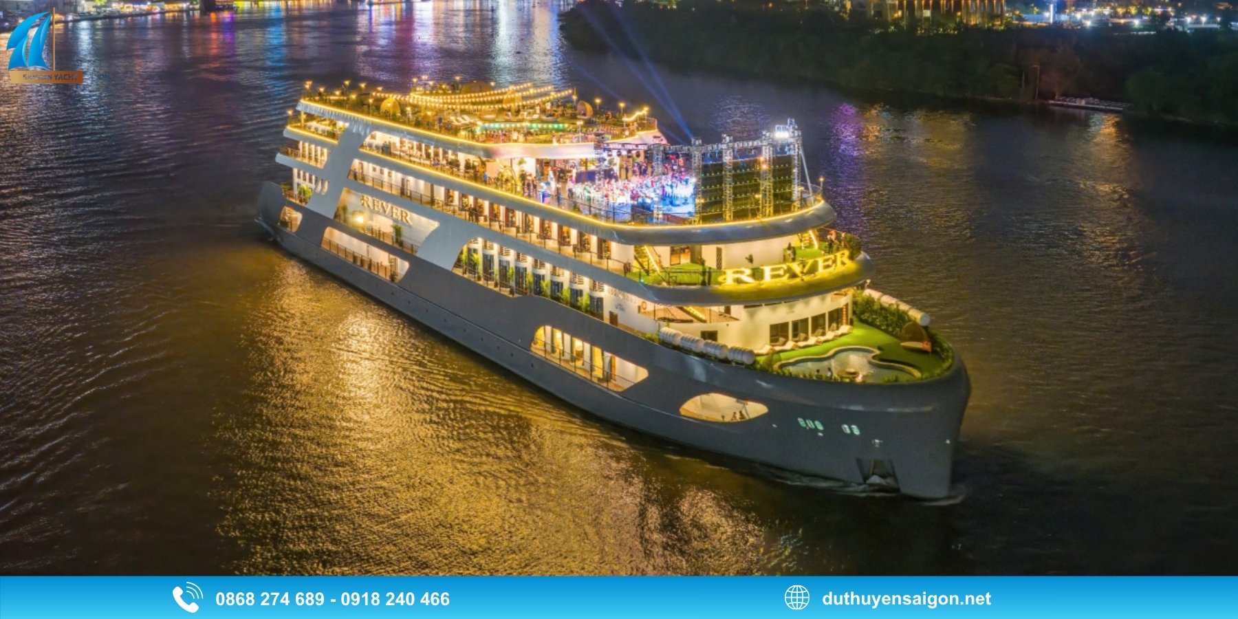Lịch trình du ngoạn Du thuyền REVER 2026 trên Sông Sài Gòn