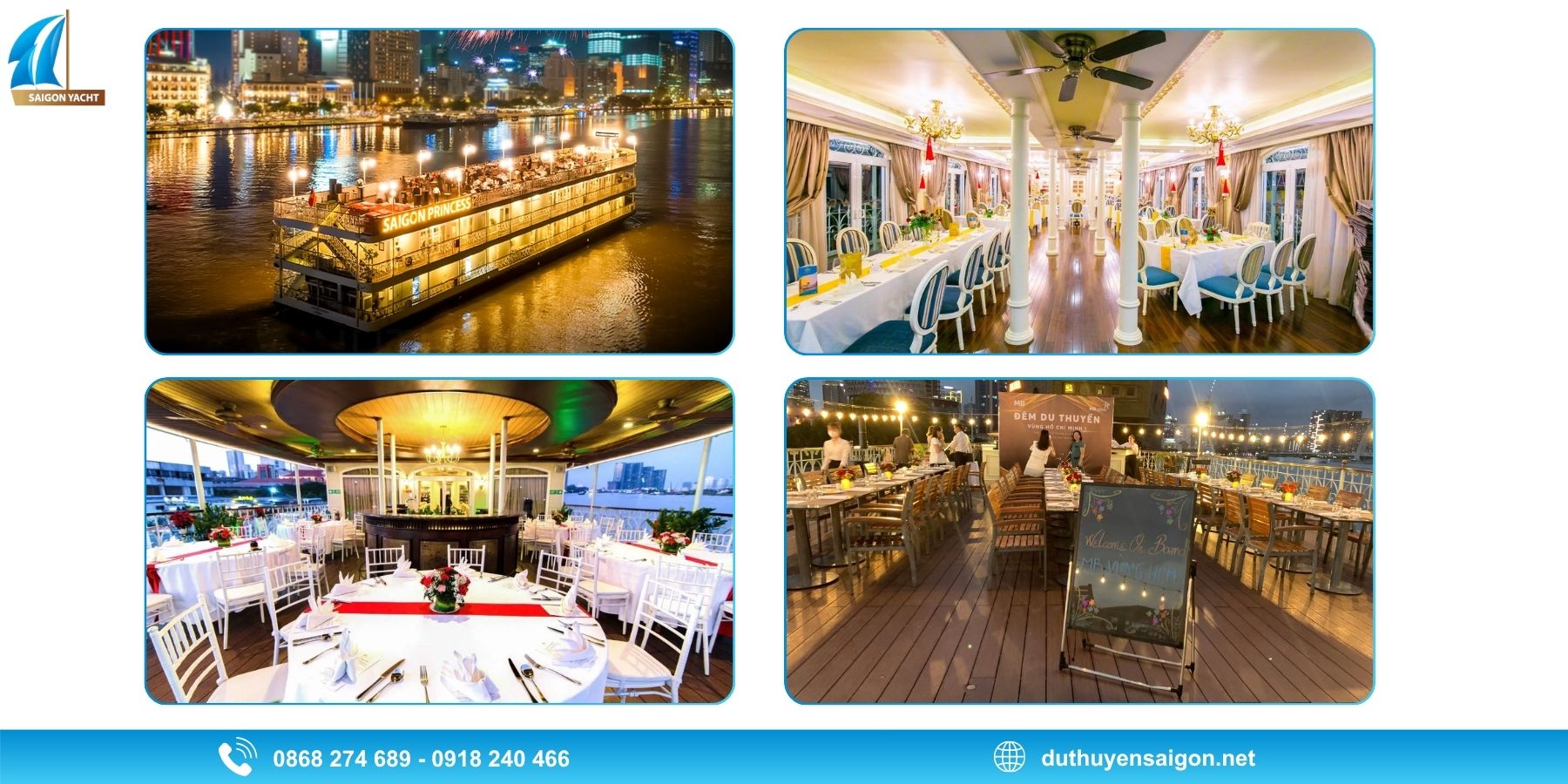 Lịch trình tiệc tối và ngắm pháo hoa đón lễ 02/09 trên Du Thuyền Saigon Princess