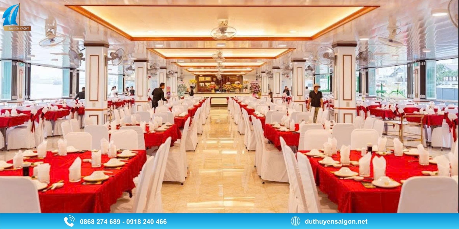 Lưu ý khi tổ chức tiệc họp mặt trên thuyền