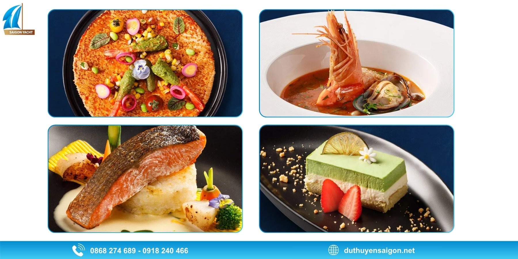 MENU HẢI SẢN 4 MÓN (SEAFOOD 4 COURSE)