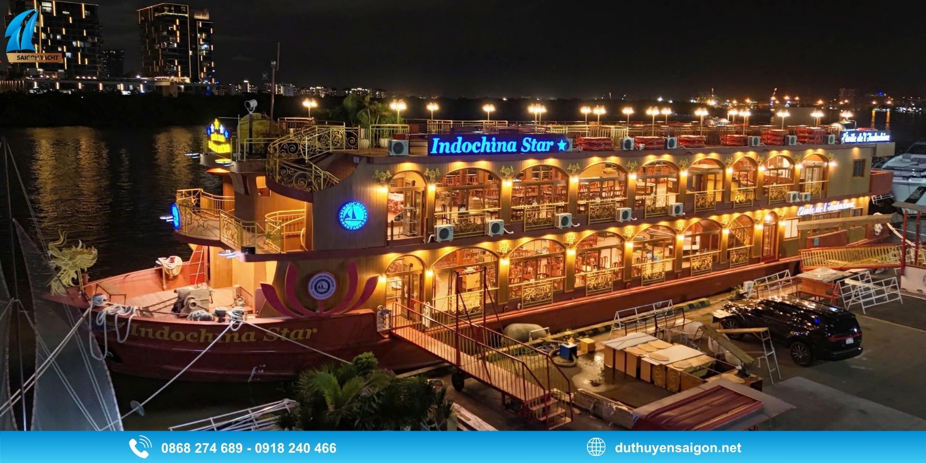 Tàu Indochina Star - Du thuyền nhà hàng trên Sông Sài Gòn