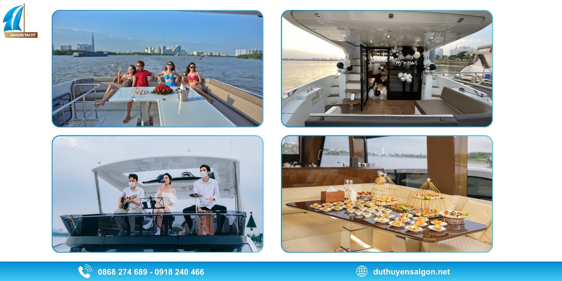 Thuê du thuyền riêng cho không gian tiệc độc quyền
