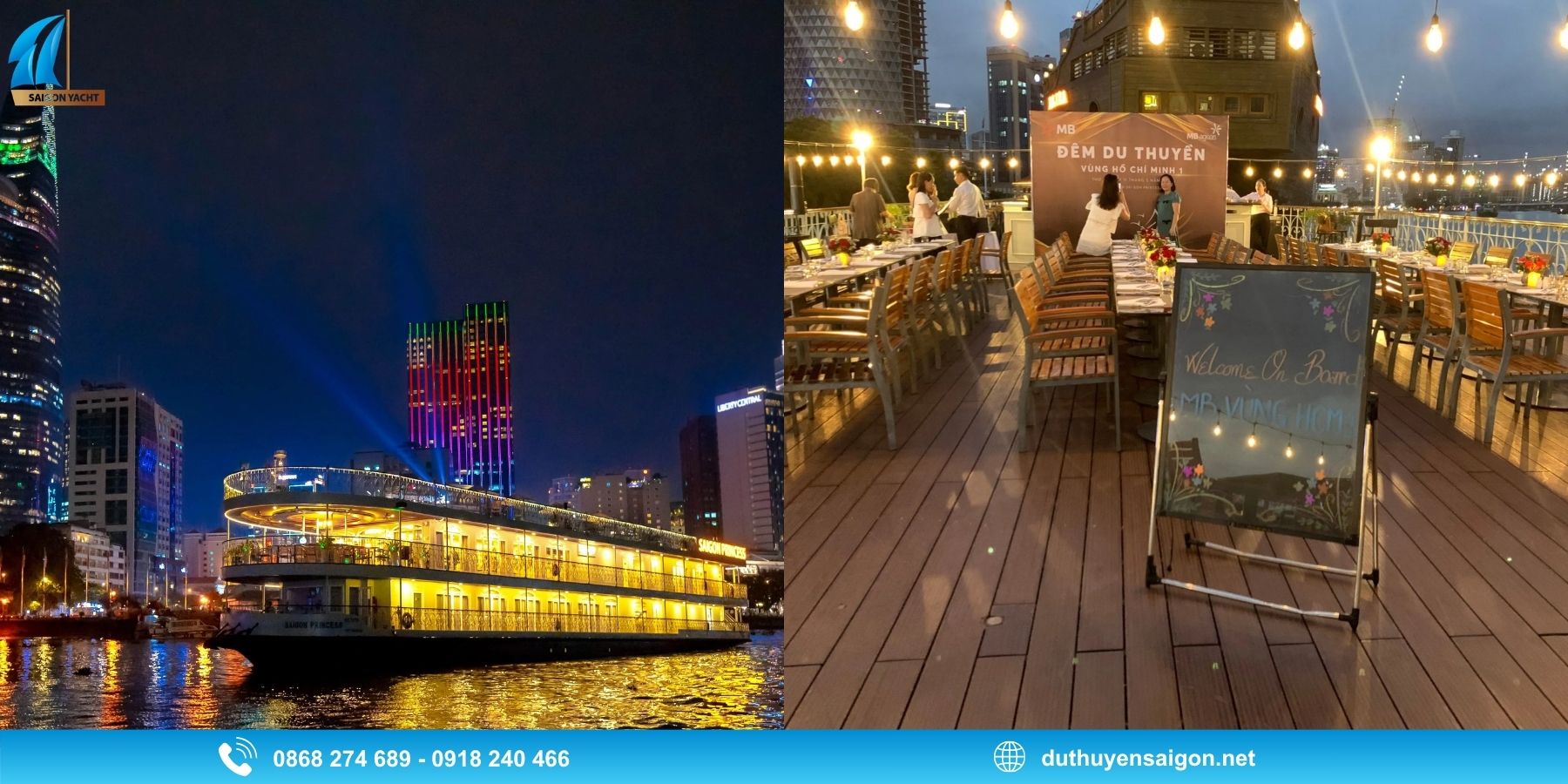 Thưởng thức bữa tối cùng Du Thuyền Saigon Princess 5 Sao